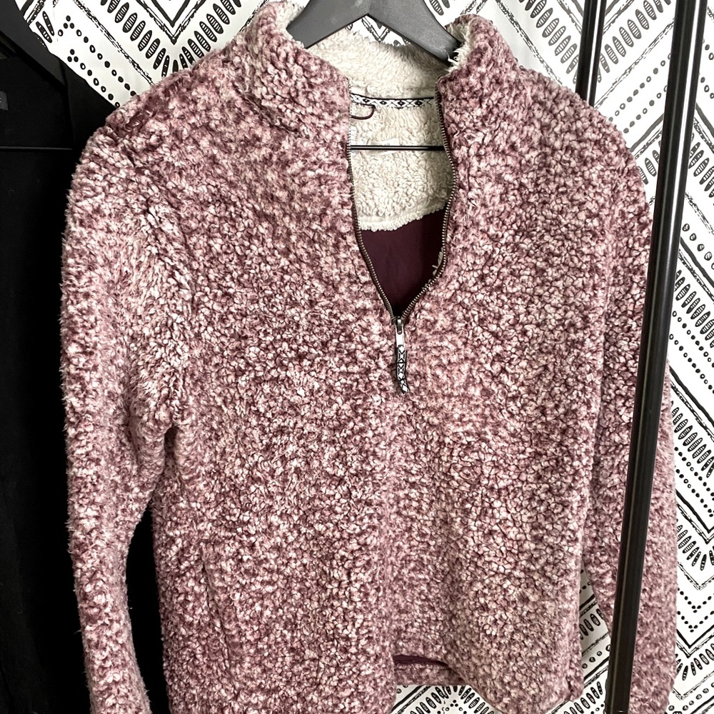 Walmart Time and Tru heavy teddy pullover